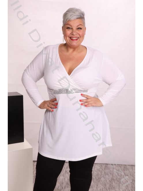 Wannabee csillogós fehér Medi felső