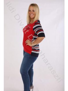 Livello Piros csíkos ujjú felső