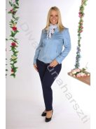 Livello Babakék bőrhatású blézer