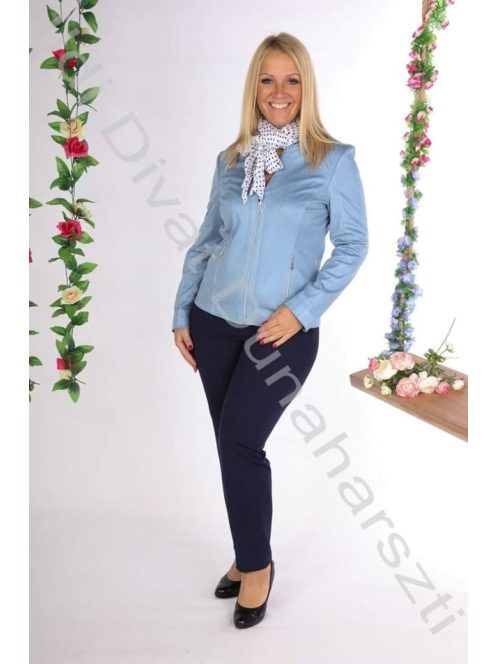 Livello Babakék bőrhatású blézer