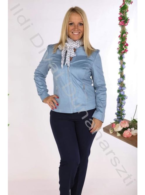 Livello Babakék bőrhatású blézer