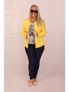 Livello citromsárga, vállán mintás bőrhatású blézer