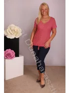 Livello Piros csíkos, kötős felső