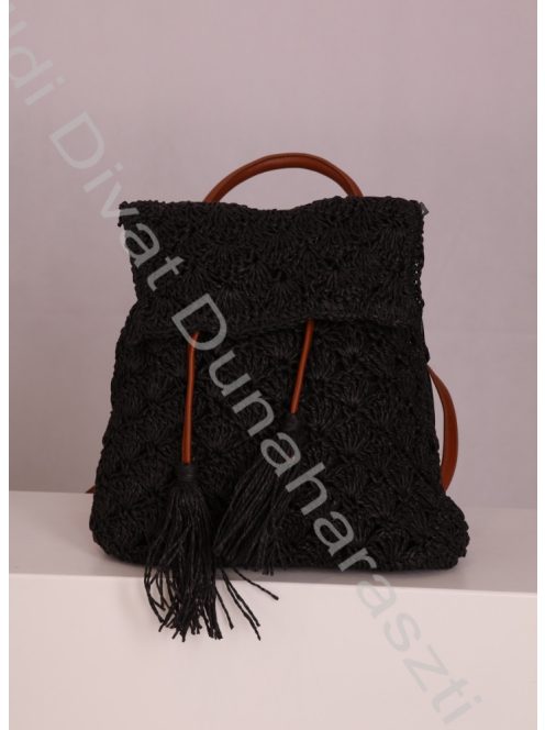 Nobo Fekete Fonott hátizsák