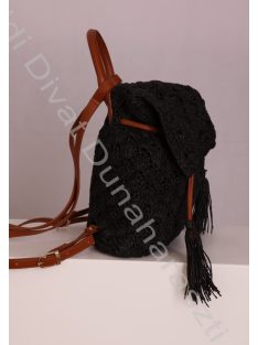 Nobo Fekete Fonott hátizsák