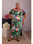 Beauty Fashion Trópusi mintás maxi ruha