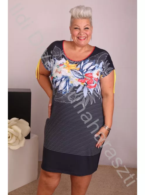 Livello Sötétkék Virágos ruha