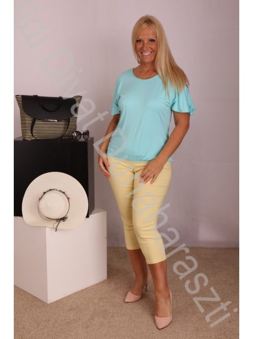 Livello Türkiz Vállán kivágott felső