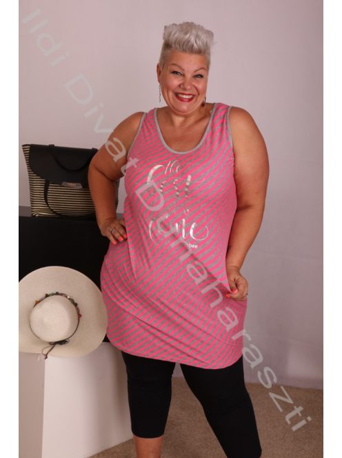 Wannabee Szürke-Pink Léla ruha