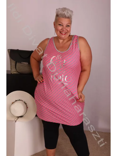 Wannabee Szürke-Pink Léla ruha