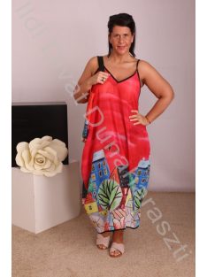 CN-G Piros házikós ruha + táska