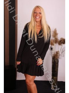 La Luna Fekete Galléros Fodros aljú ruha