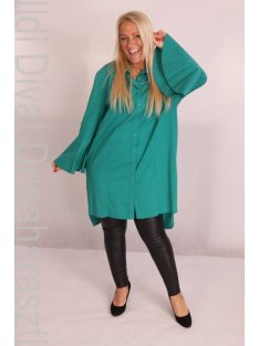 Aim's Zöld Fodros Ujjú Ingtunika