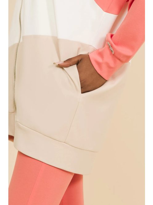 Amnesia Lazac-Ekrü-Beige Slakta Kardigán