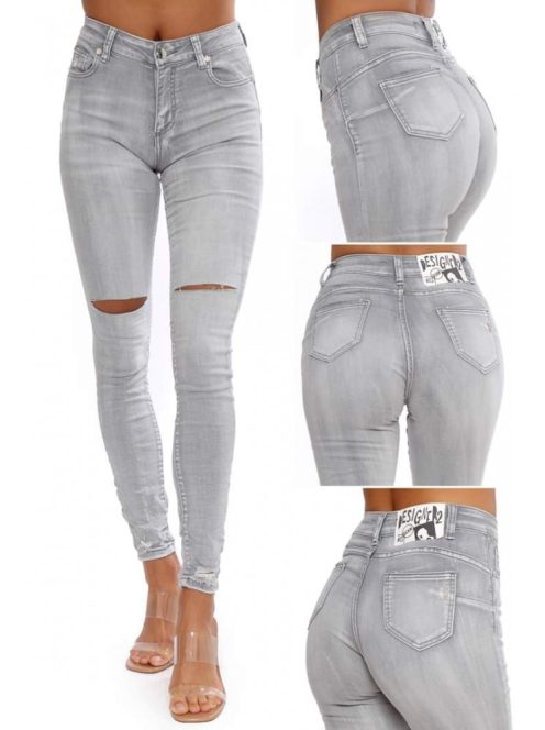 Amnesia Szürke Tépett Farmer-31