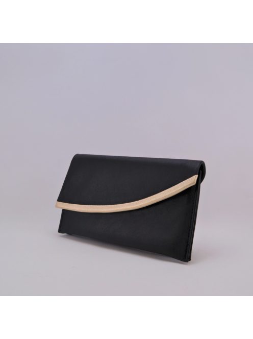 Alkalmi Fekete-Arany Matt Aszimmetrikus Dupla Táska