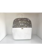 Via Fehér-Ezüst Feliratos Áfra Hátitáska