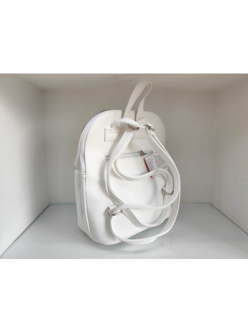 Via Fehér-Ezüst Feliratos Áfra Hátitáska