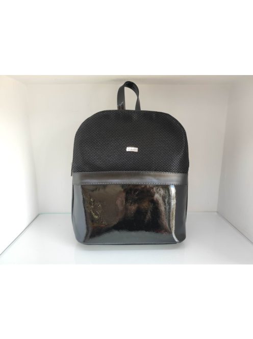 Via Fekete Mintás Lakk Áfra Hátitáska