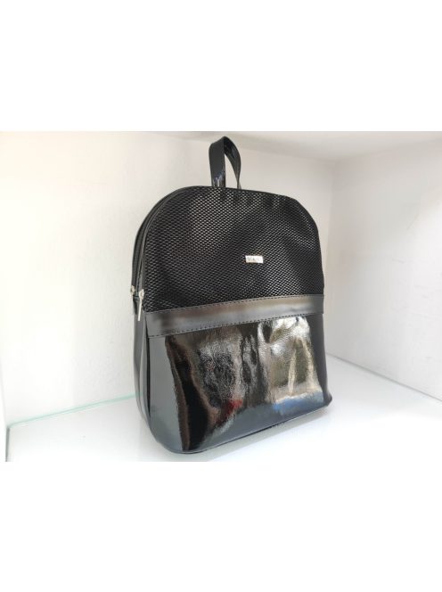 Via Fekete Mintás Lakk Áfra Hátitáska