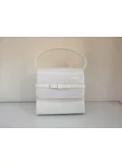 Alkalmi Fehér Lakk Mini Masnis Kézitáska