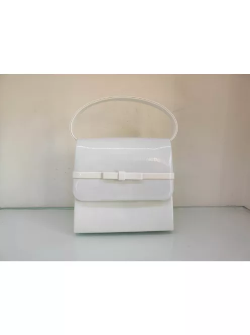 Alkalmi Fehér Lakk Mini Masnis Kézitáska