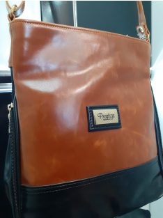 Prestige Barna-Fekete Műbőr Oldaltáska