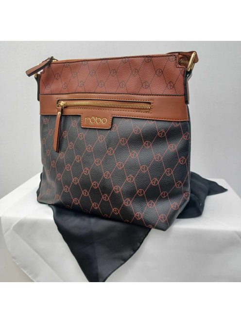 Nobo Fekete-Barna Mintás Elena Táska