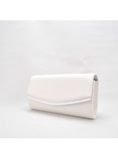 Alkalmi Fehér-Matt Bőrmintás Íves Táska