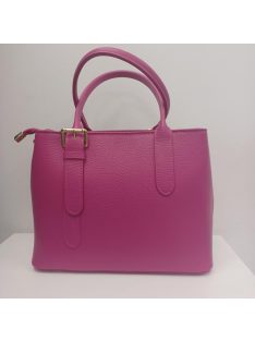 Genuine Leather Fuxia Csattos Bőrtáska