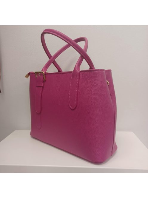 Genuine Leather Fuxia Csattos Bőrtáska
