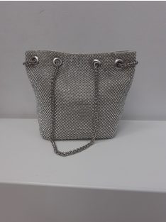 Alkalmi Ezüst Strasszos Léna Táska
