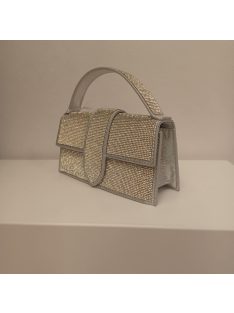 Alkalmi Ezüst Strasszos Kisó Táska