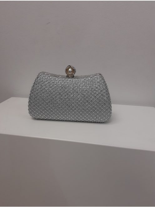 Alkalmi Ezüst Strasszos Lízia Táska