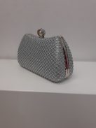 Alkalmi Ezüst Strasszos Lízia Táska