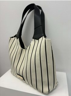 Monnari Beige-Fekete Csíkos Lili Táska