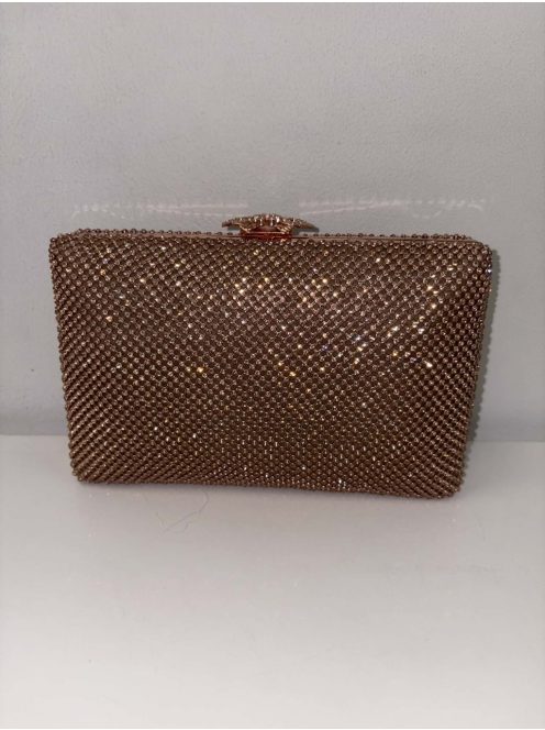 Alkalmi Rosegold Strasszos BiaTáska