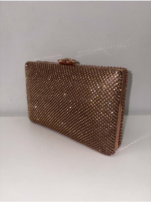 Alkalmi Rosegold Strasszos BiaTáska