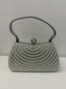 Alkalmi Ezüst Köves-Gyöngyös Lili Táska