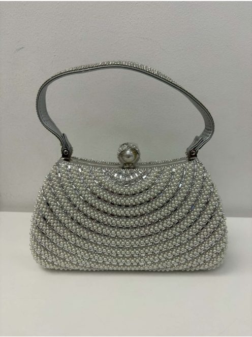 Alkalmi Ezüst Köves-Gyöngyös Lili Táska