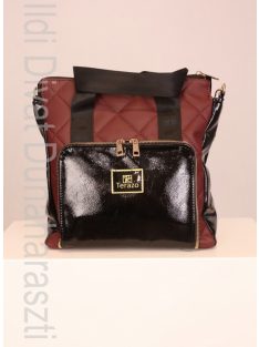 Terazo Lila-Fekete Lakkos Táska