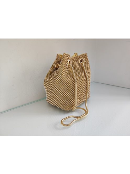 Alkalmi Arany Strasszos Brenda Táska