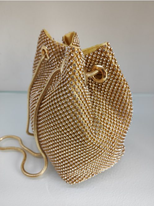 Alkalmi Arany Strasszos Brenda Táska