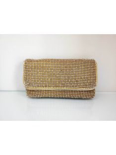 Alkalmi Arany Téglalap Strasszos Táska