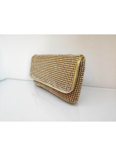 Alkalmi Arany Téglalap Strasszos Táska