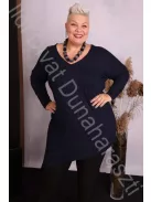 Beauty Fashion Kék Oldalt Kötős Tunika