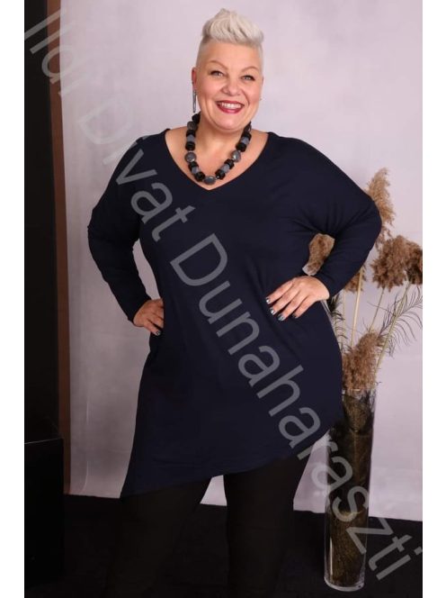 Beauty Fashion Kék Oldalt Kötős Tunika