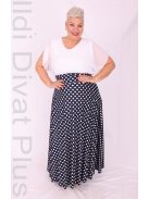 Beauty Fashion Kék-Piros Virágos Ruha