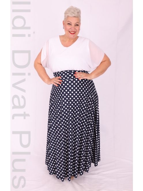 Beauty Fashion Kék-Piros Virágos Ruha