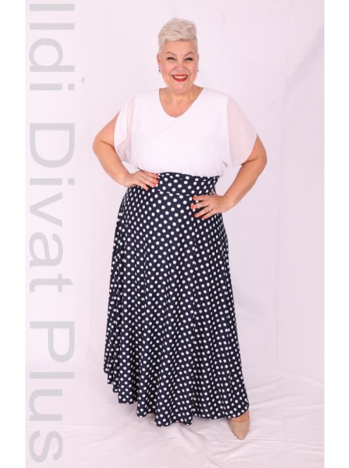 Beauty Fashion Kék-Piros Virágos Ruha